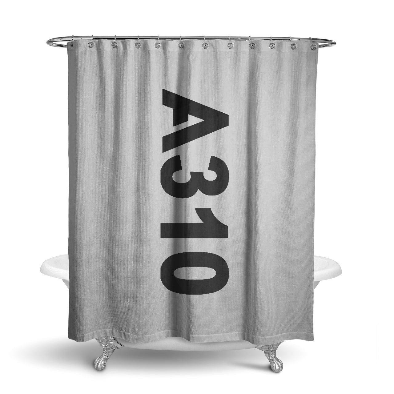 A310 Text Designed Shower Curtains