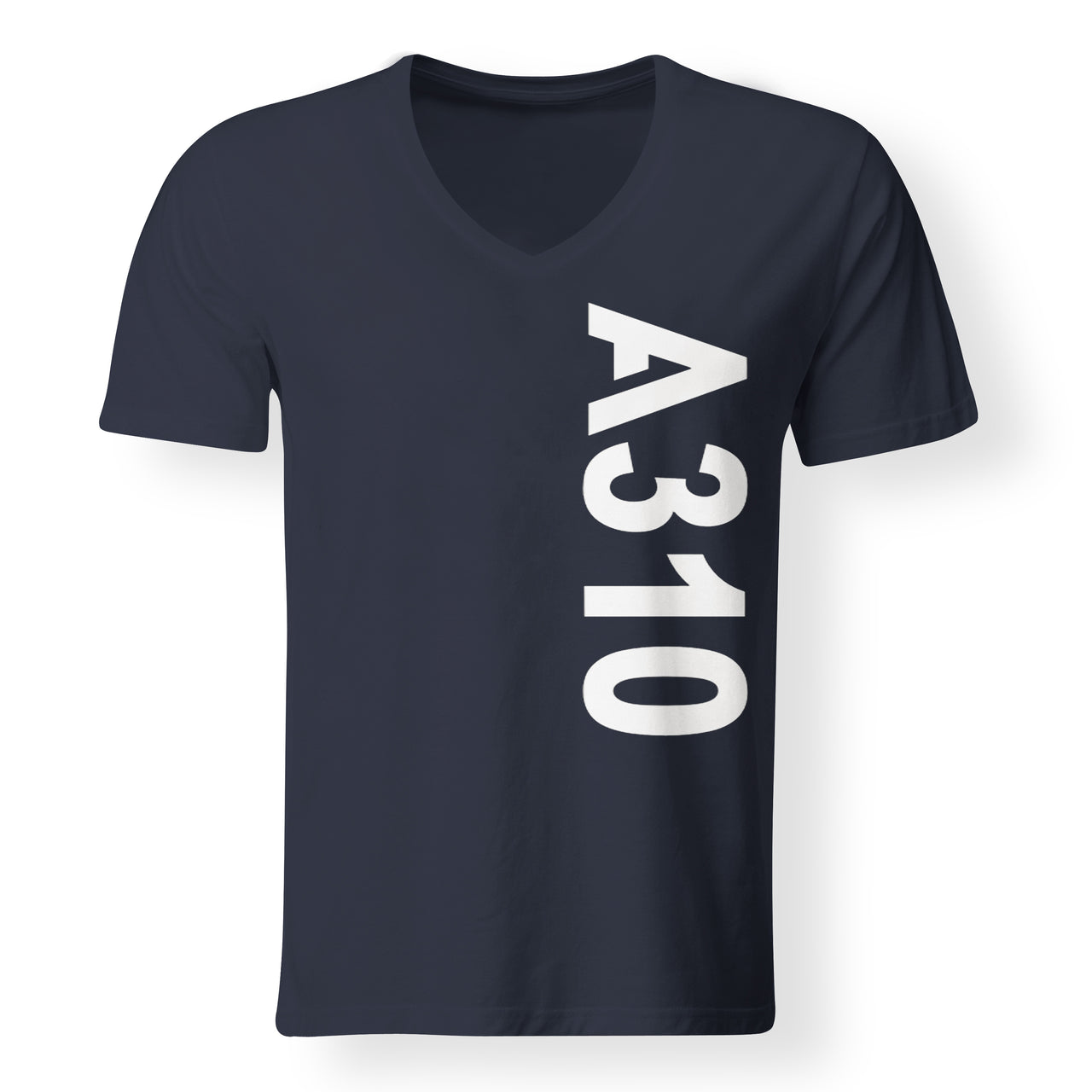 A310 Text Designed V-Neck T-Shirts