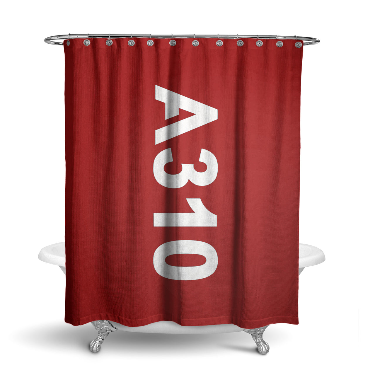 A310 Text Designed Shower Curtains