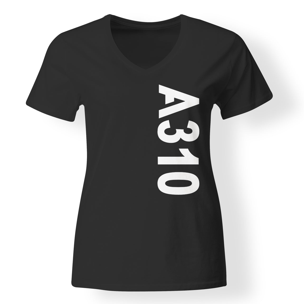 A310 Text Designed V-Neck T-Shirts