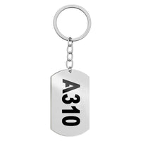 Thumbnail for A310 Text Designed Stainless Steel Key Chains (Double Side)