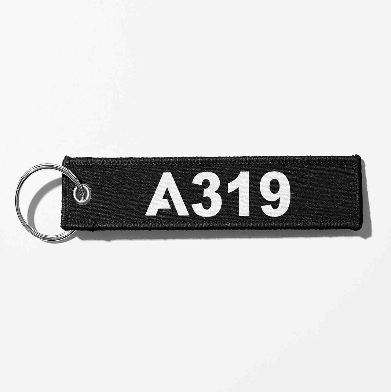A319 Flat Text Designed Key Chains