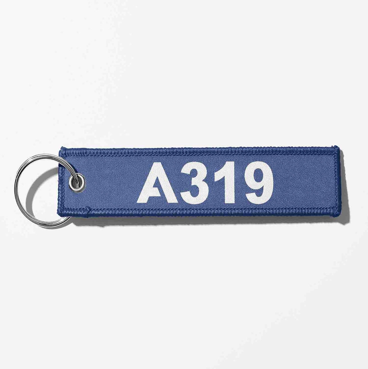 A319 Flat Text Designed Key Chains