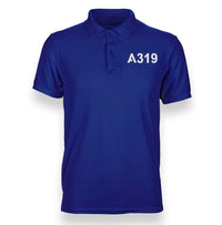 Thumbnail for A319 Flat Text Designed Polo T-Shirts