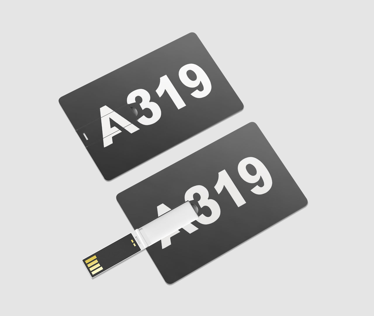 A319 Flat Text Designed USB Cards