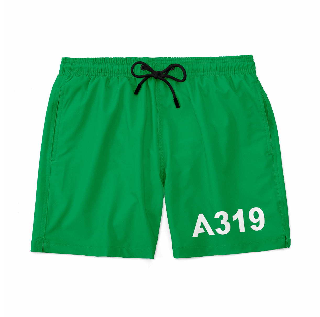 A319 Flat Text Designed Swim Trunks & Shorts