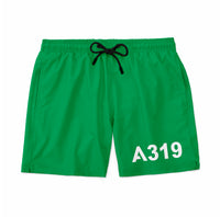 Thumbnail for A319 Flat Text Designed Swim Trunks & Shorts