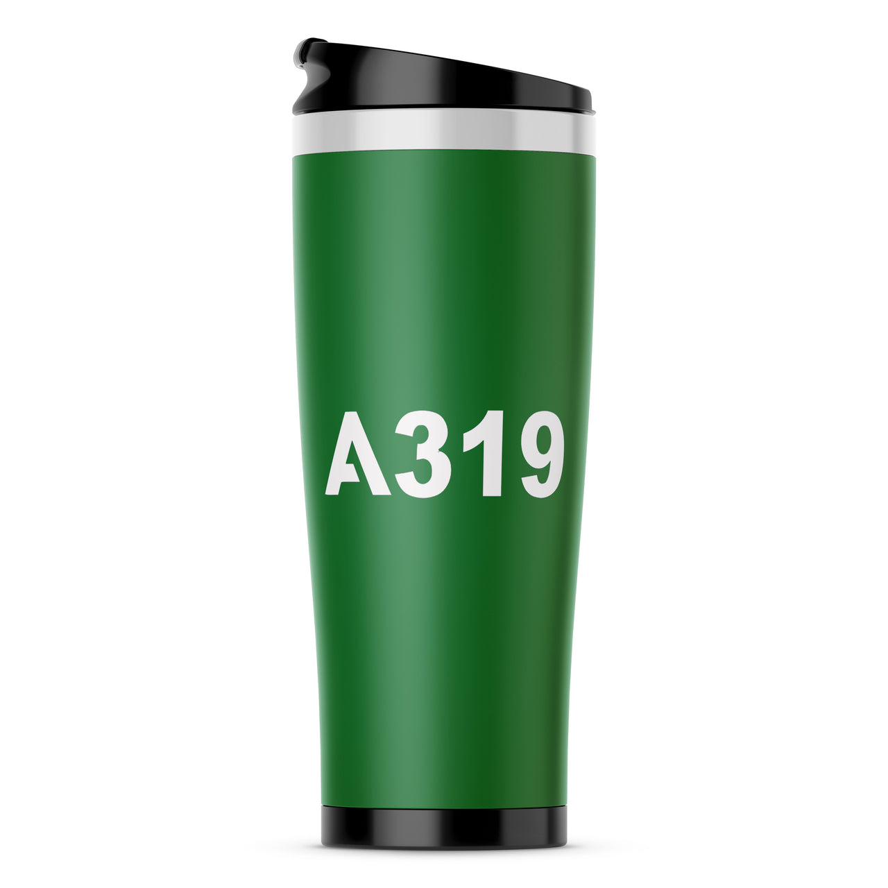 A319 Flat Text Designed Travel Mugs