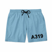 Thumbnail for A319 Flat Text Designed Swim Trunks & Shorts