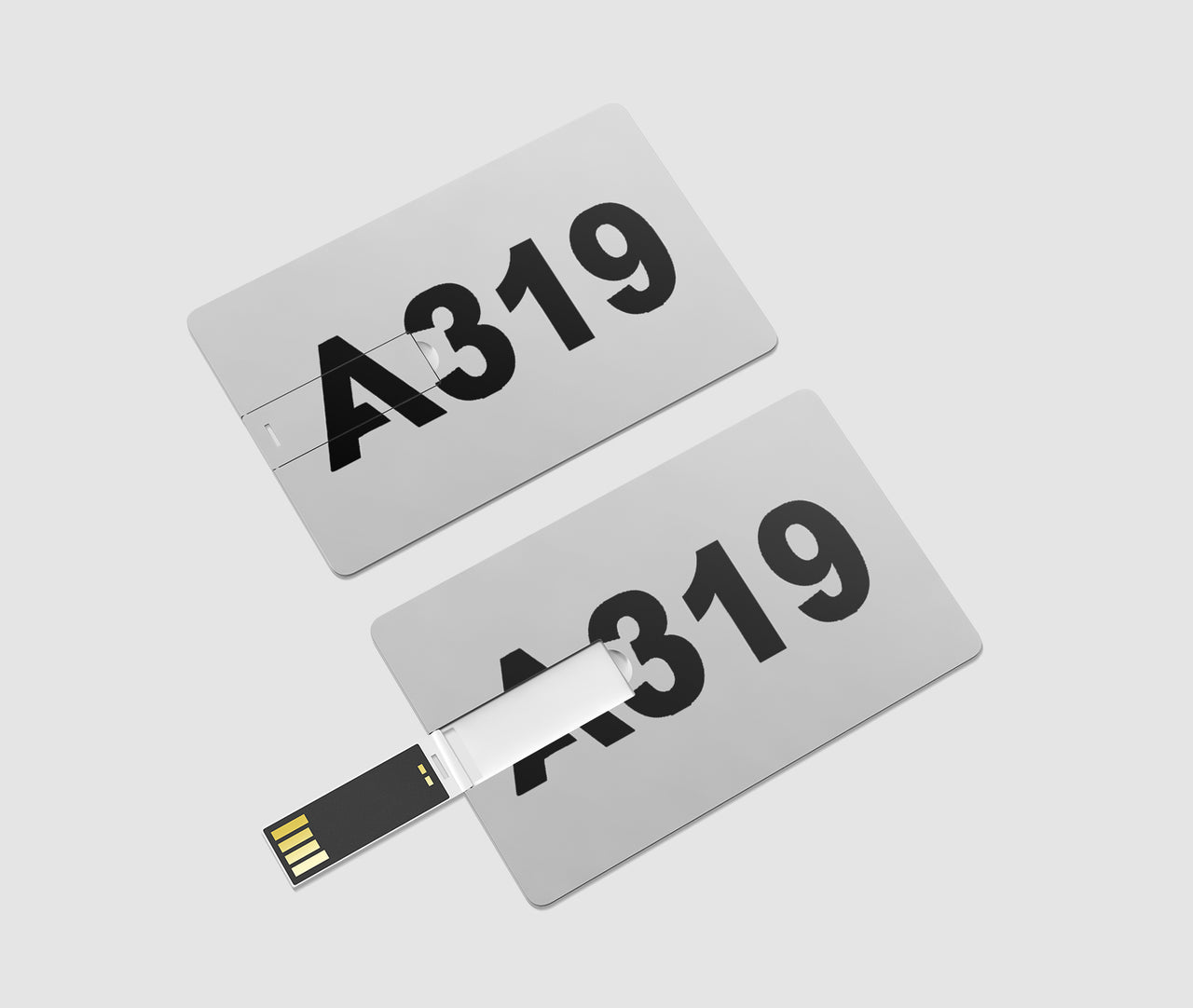 A319 Flat Text Designed USB Cards
