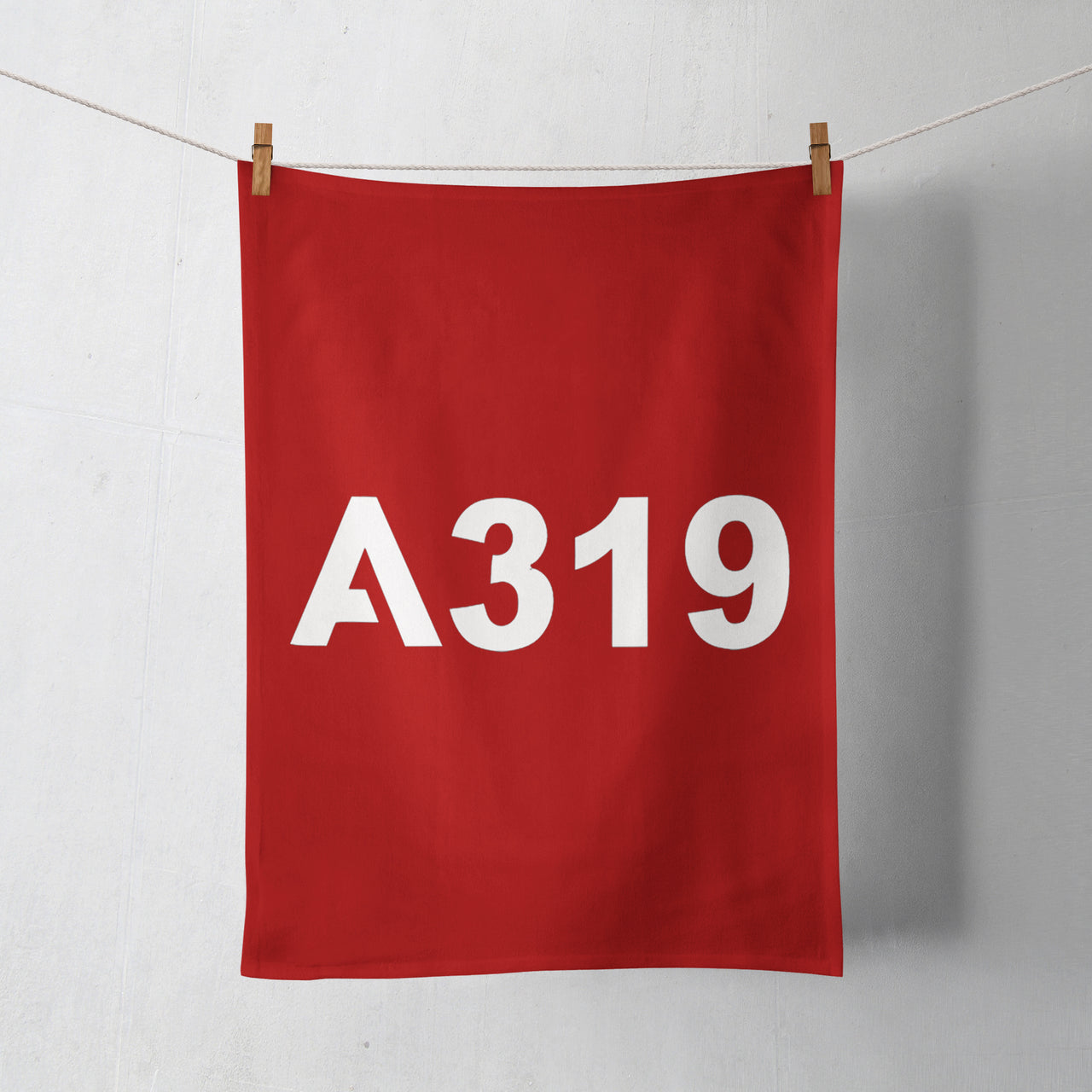 A319 Flat Text Designed Towels