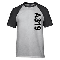 Thumbnail for A319 Side Text Designed Raglan T-Shirts