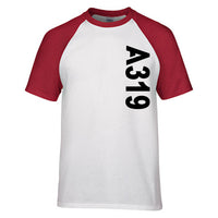 Thumbnail for A319 Side Text Designed Raglan T-Shirts