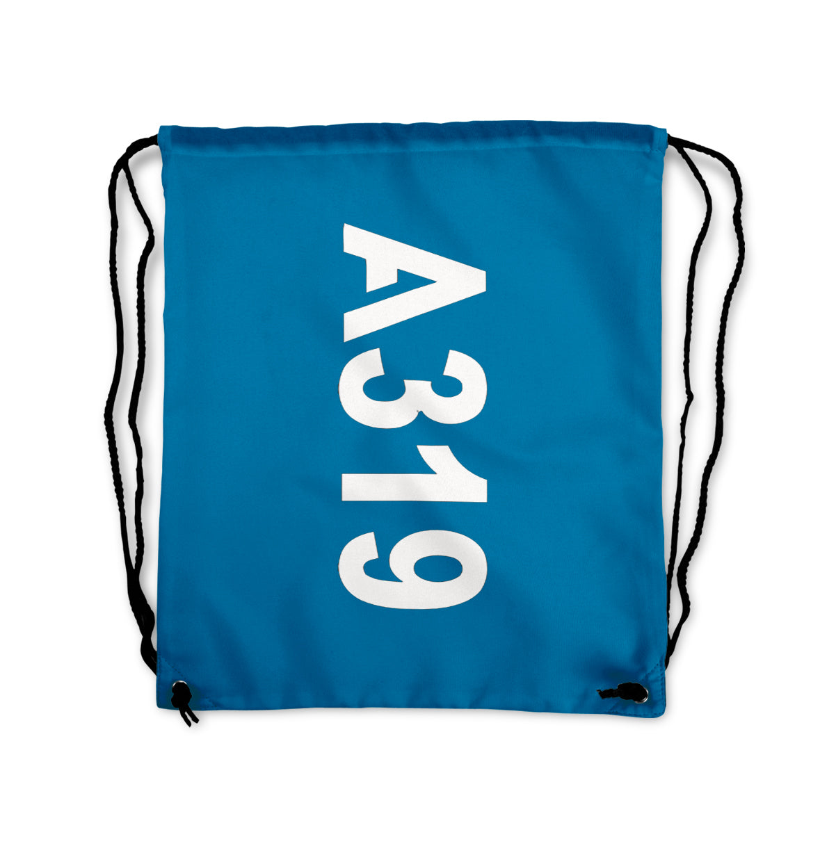 A319 Text Designed Drawstring Bags