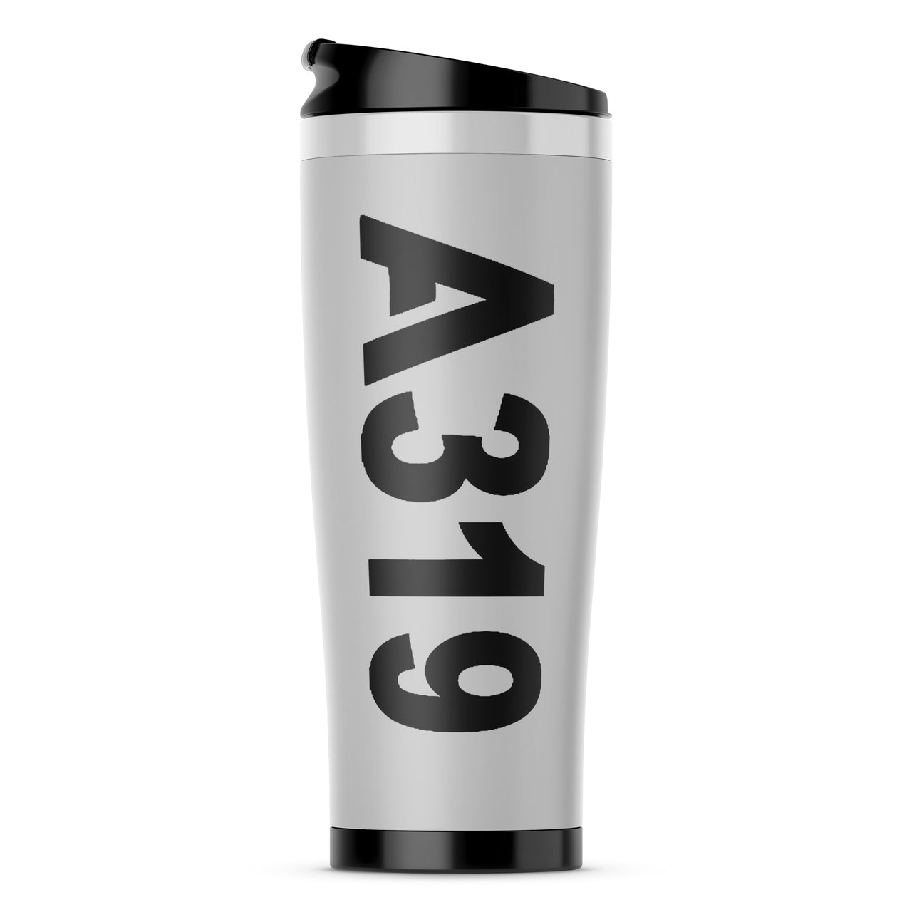 A319 Text Designed Stainless Steel Travel Mugs