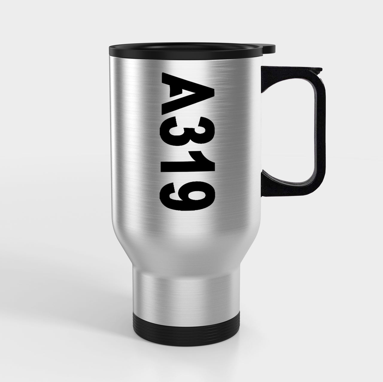 A319 Text Side Designed Travel Mugs (With Holder)