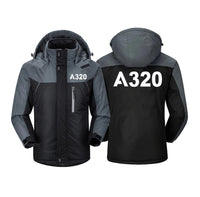 Thumbnail for A320 Flat Text Designed Thick Winter Jackets
