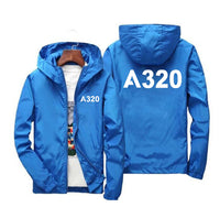 Thumbnail for A320 Flat Text Designed Windbreaker Jackets