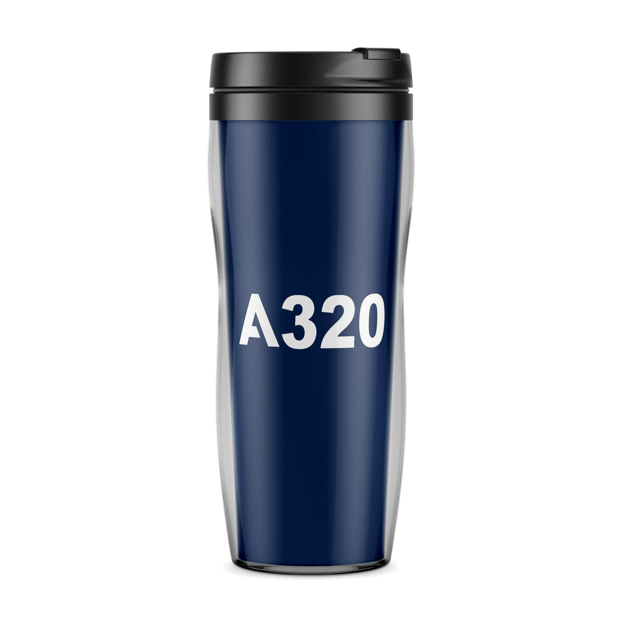 A320 Flat Text Designed Travel Mugs