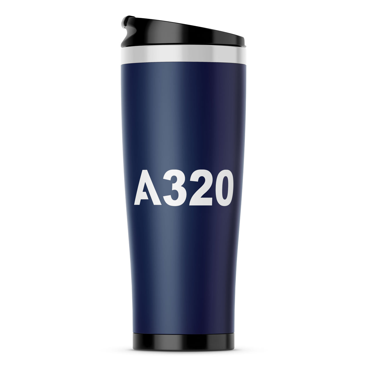 A320 Flat Text Designed Travel Mugs