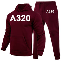 Thumbnail for A320 Flat Text Designed Hoodies & Sweatpants Set