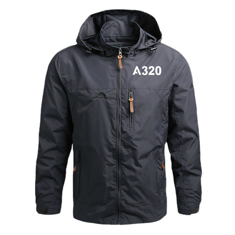 A320 Flat Text Designed Thin Stylish Jackets
