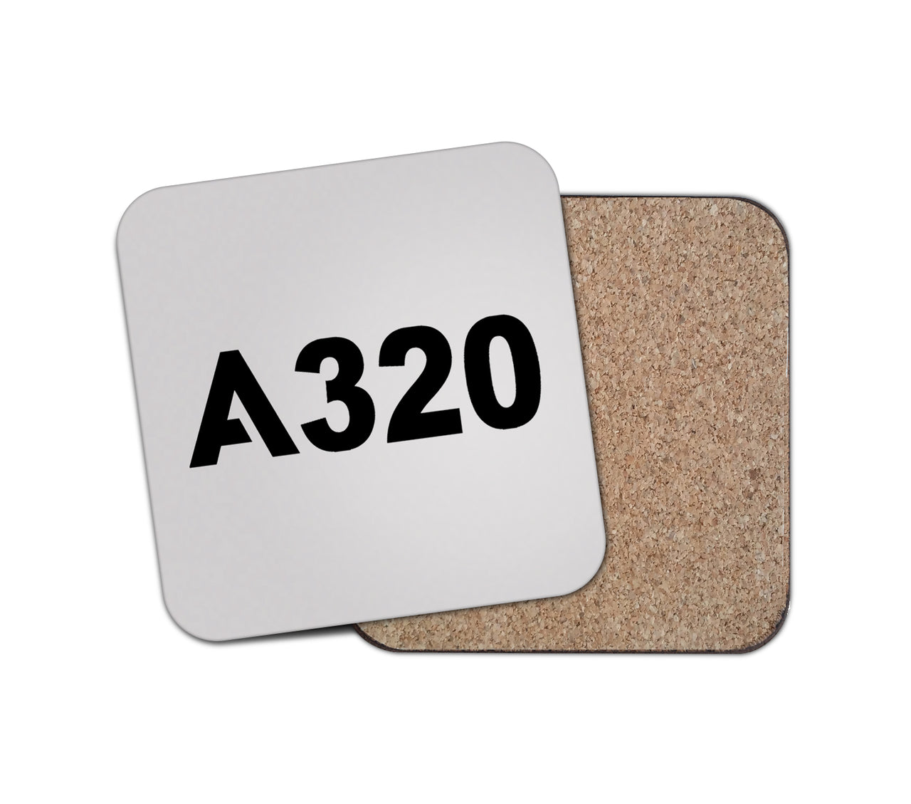 A320 Flat Text Designed Coasters