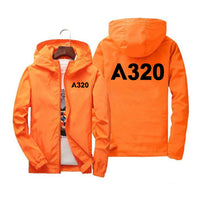 Thumbnail for A320 Flat Text Designed Windbreaker Jackets