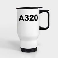 Thumbnail for A320 Flat Text Designed Travel Mugs (With Holder)