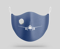 Thumbnail for Airbus A320 Silhouette Designed Face Masks
