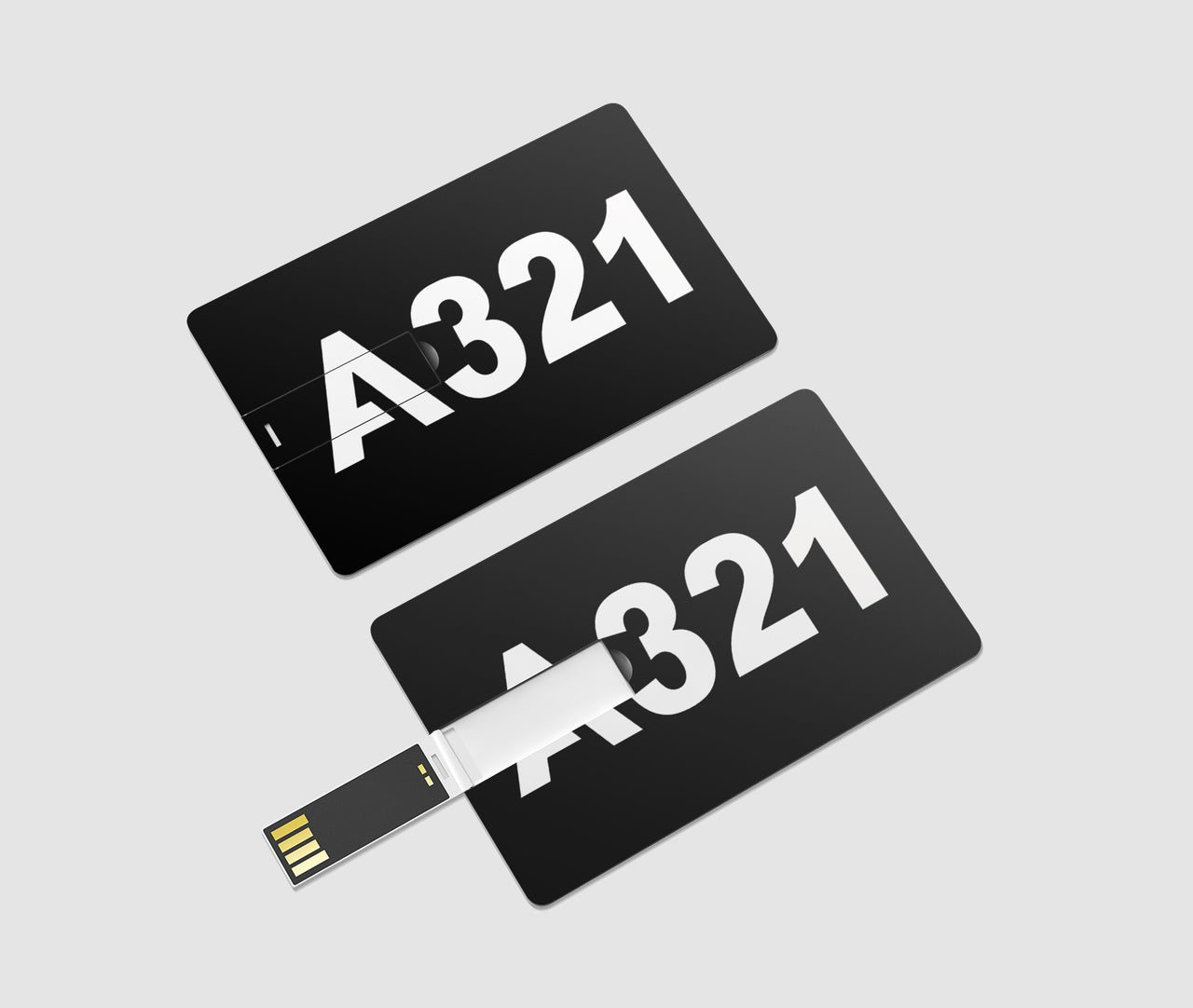 A321 Flat Text Designed USB Cards