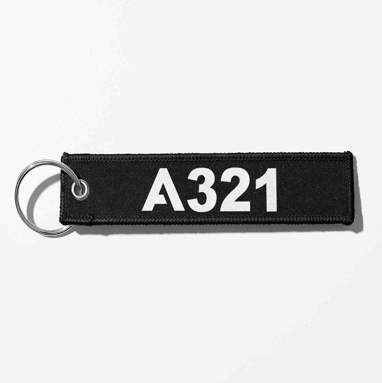 A321 Flat Text Designed Key Chains