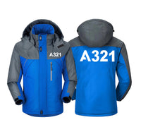 Thumbnail for A321 Flat Text Designed Thick Winter Jackets