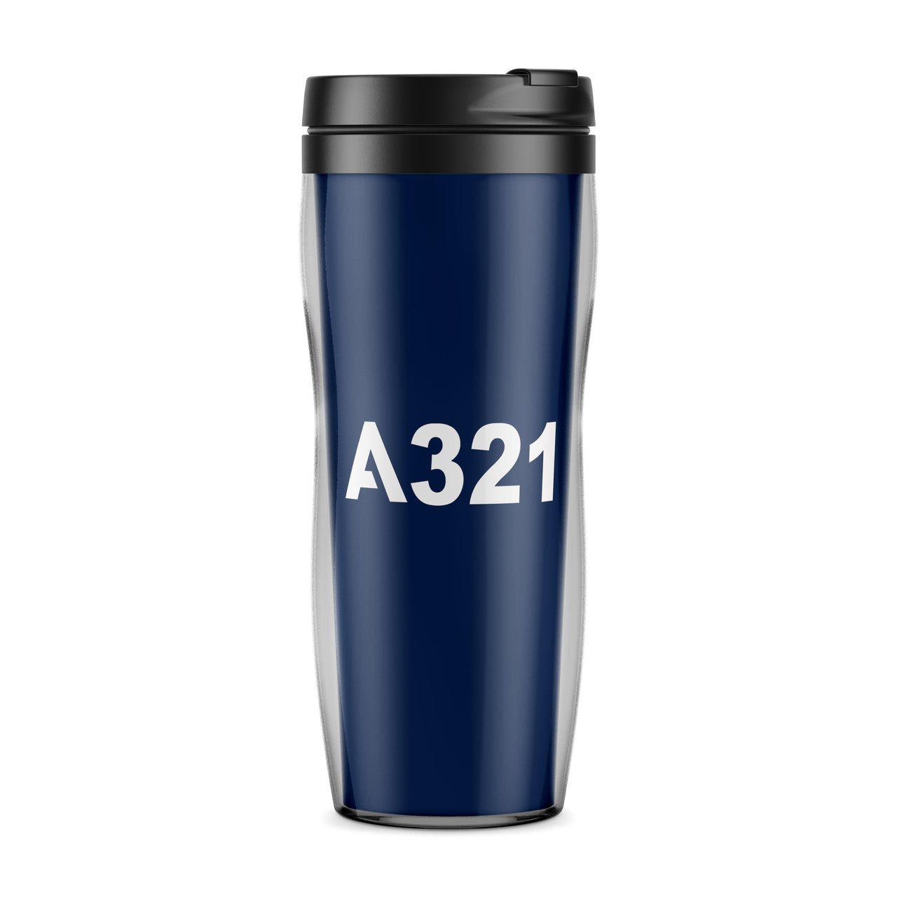 A321 Flat Text Designed Travel Mugs