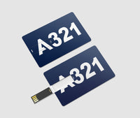 Thumbnail for A321 Flat Text Designed USB Cards