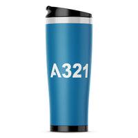 Thumbnail for A321 Flat Text Designed Travel Mugs