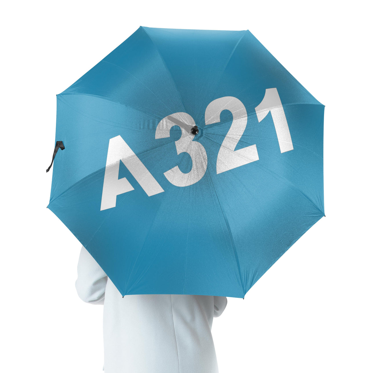 A321 Flat Text Designed Umbrella