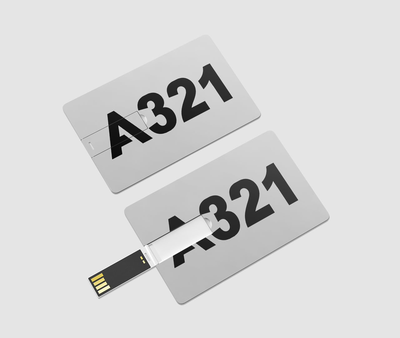 A321 Flat Text Designed USB Cards