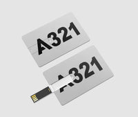 Thumbnail for A321 Flat Text Designed USB Cards