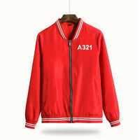 Thumbnail for A321 Flat Text Designed Thin Spring Jackets