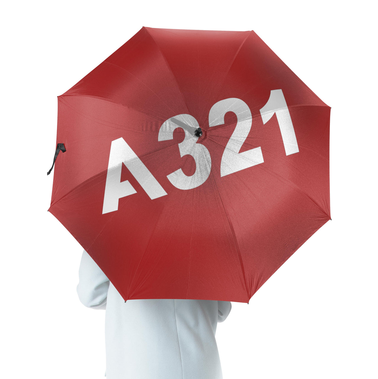 A321 Flat Text Designed Umbrella