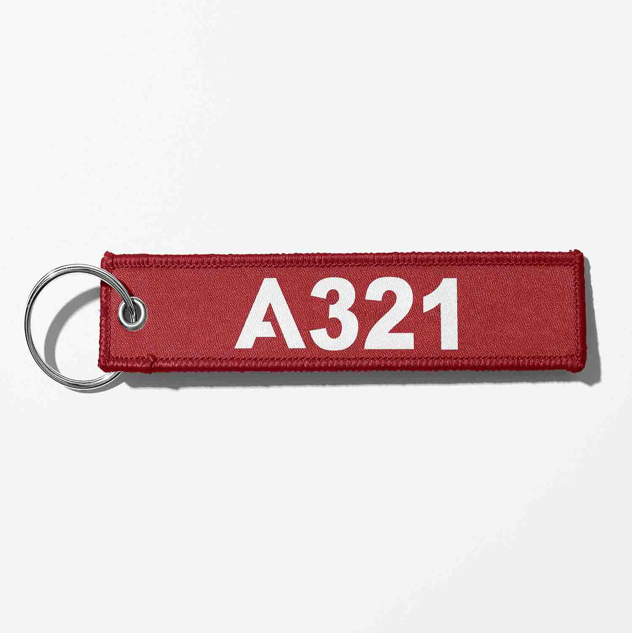 A321 Flat Text Designed Key Chains