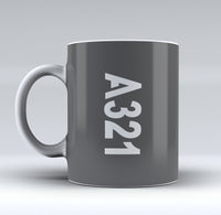 Thumbnail for A321 Text Side Designed Mugs