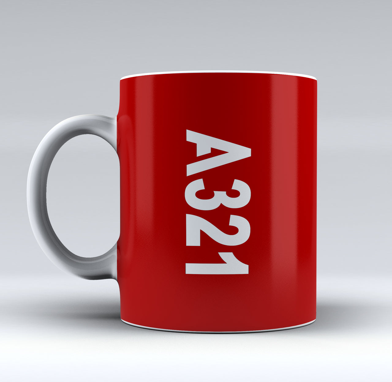 A321 Text Side Designed Mugs