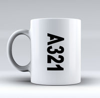 Thumbnail for A321 Text Side Designed Mugs