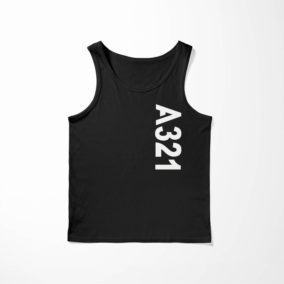A321 Side Text Designed Tank Tops