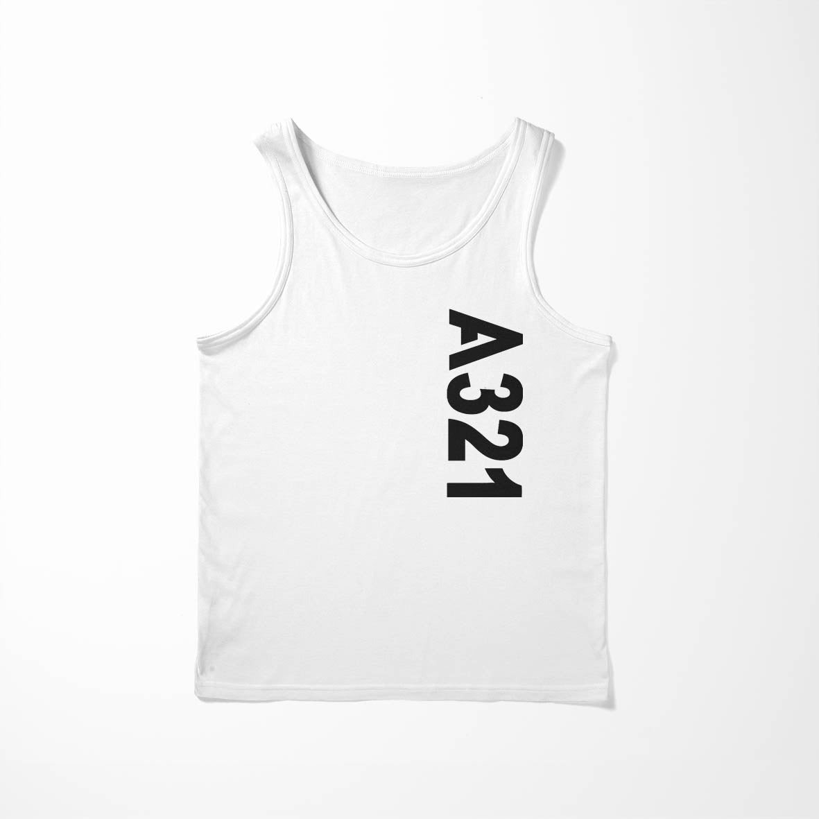 A321 Side Text Designed Tank Tops