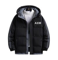 Thumbnail for A330 Flat Text Designed Thick Fashion Jackets