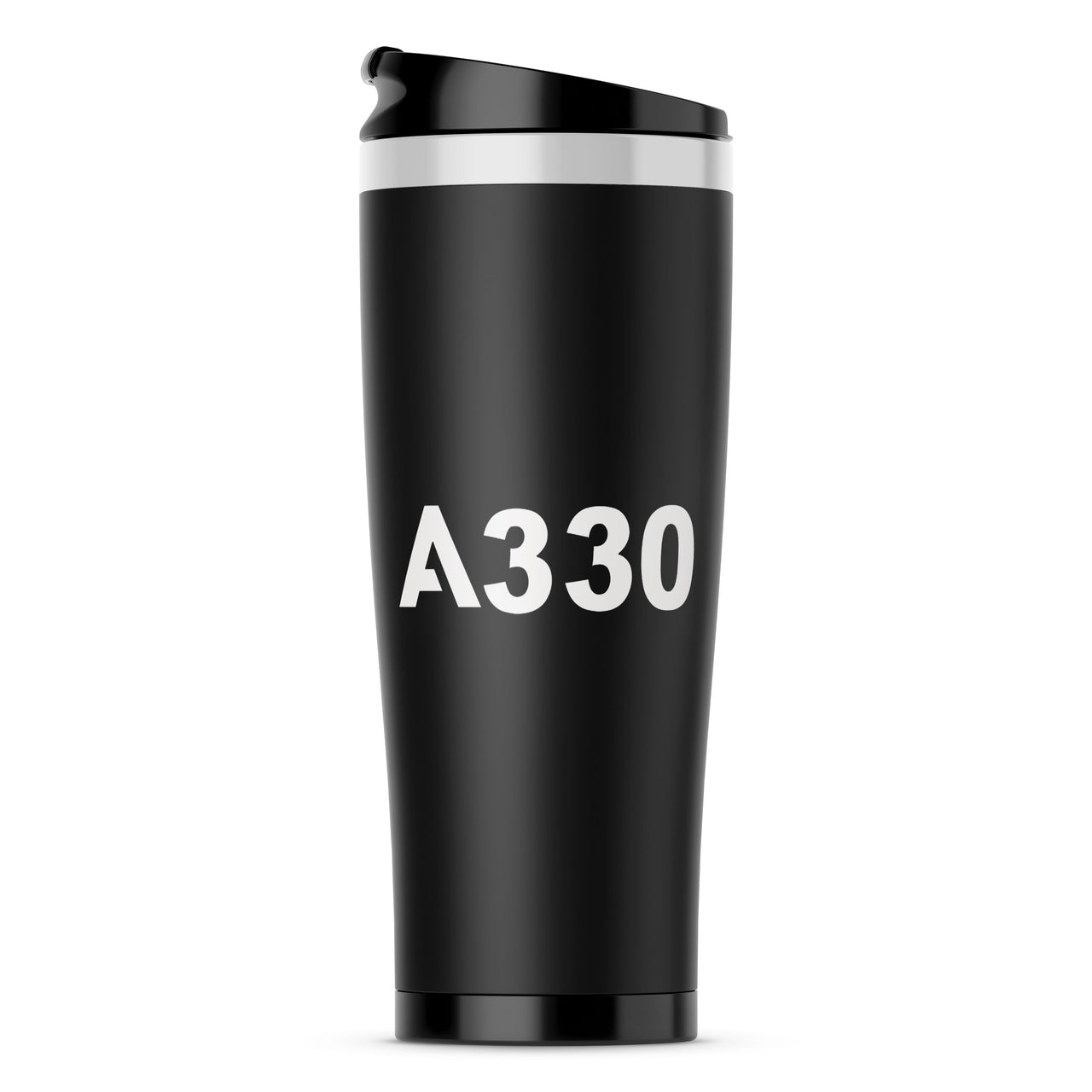 A330 Flat Text Designed Stainless Steel Travel Mugs