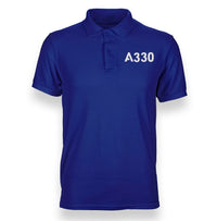 Thumbnail for A330 Flat Text Designed Polo T-Shirts